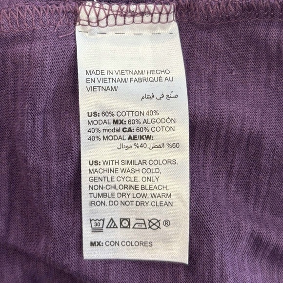 NWT Chico's The Ultimate Tee Women's Cotton Slub Top In Purpleberry Size Small - Picture 6 of 6